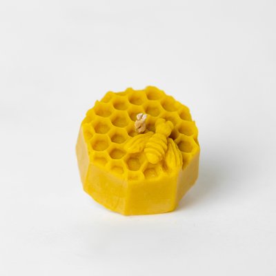 Candle "Honeycomb", Yellow, S