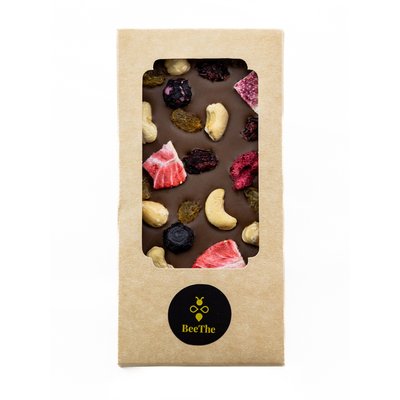 Milk chocolate with nuts and dried fruits, 120g, 120 г