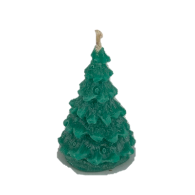 Candle from soy wax "Christmas tree", Green, XS