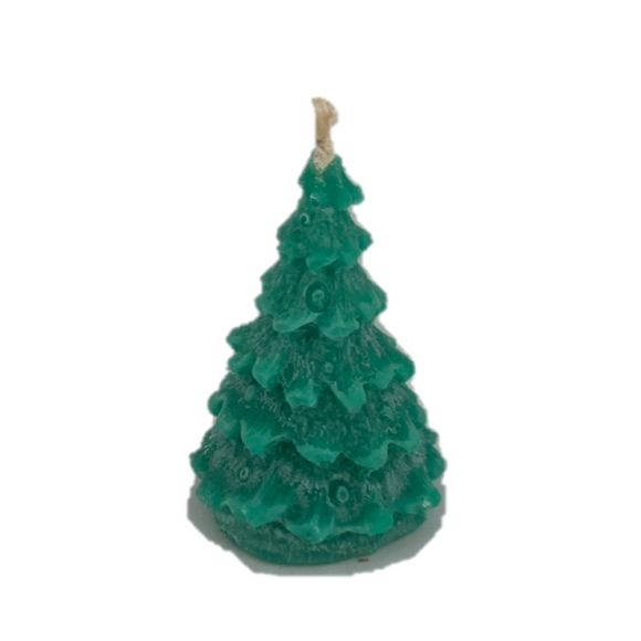 Candle from soy wax "Christmas tree", Green, XS