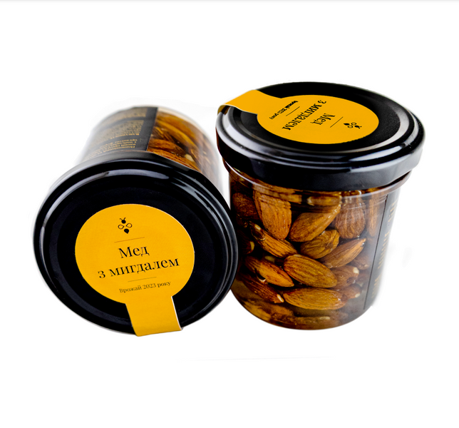 Acacia honey with almonds, 180 g, 180 g